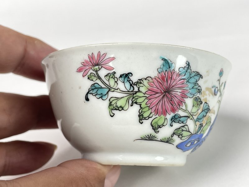 清雍正 粉彩花卉纹茶圆 - 图5