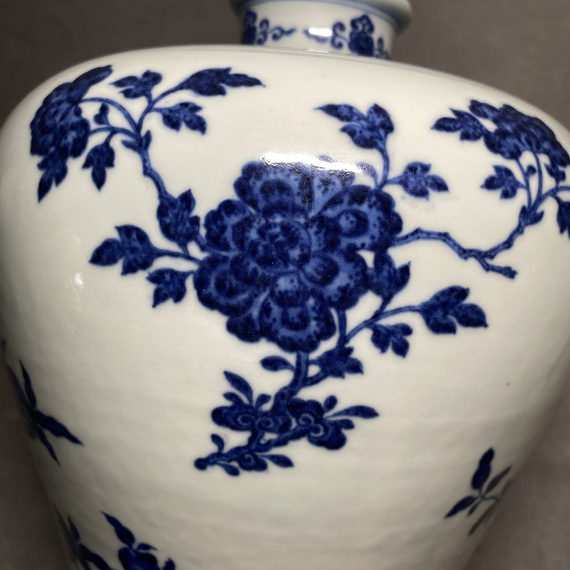 清乾隆 青花折枝花果纹梅瓶 - 图22