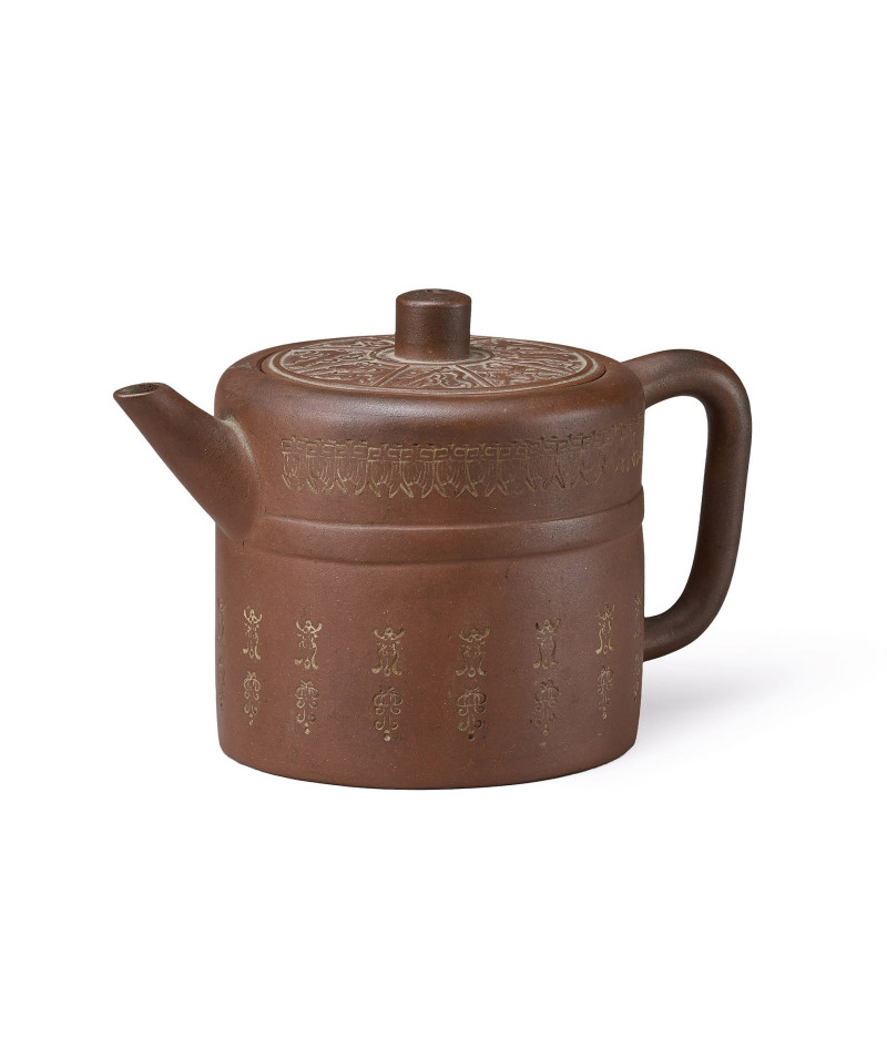 紫砂百壽壺