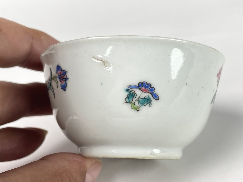 清雍正 粉彩花卉纹茶圆 - 图6