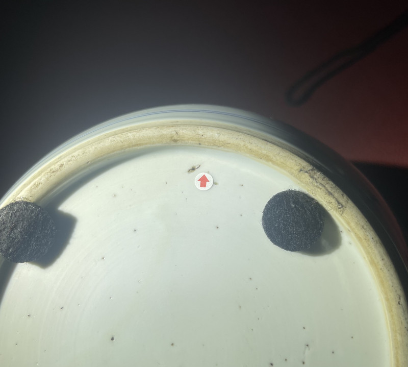 清康熙 青花持莲童子罐 - 图18