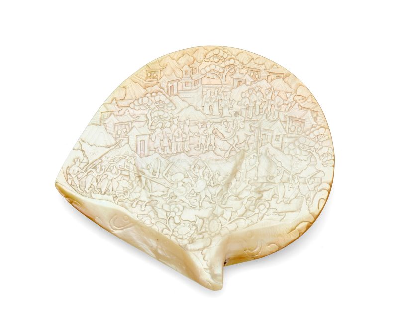 Four Chinese mother of pearl 'Romance of the Three Kingdoms' carvings - 图3