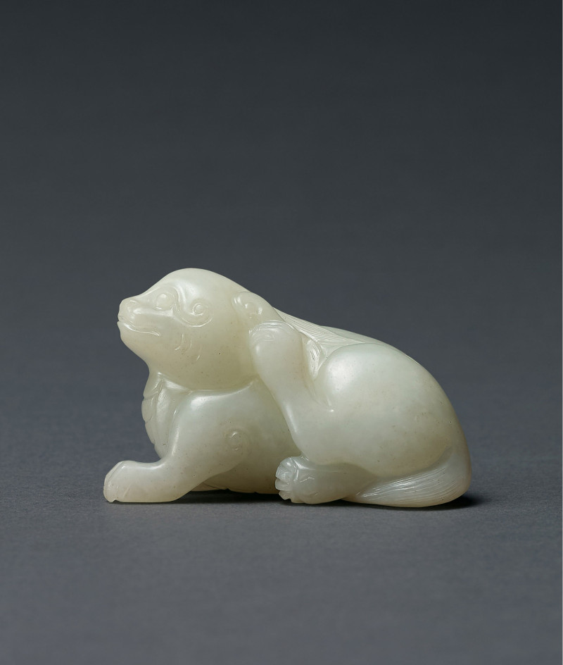 清  白玉瑞獸