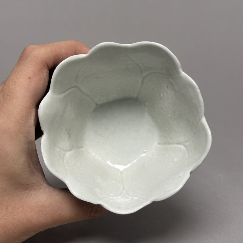 清晚期 青花花卉纹玉兰花杯 - 图3