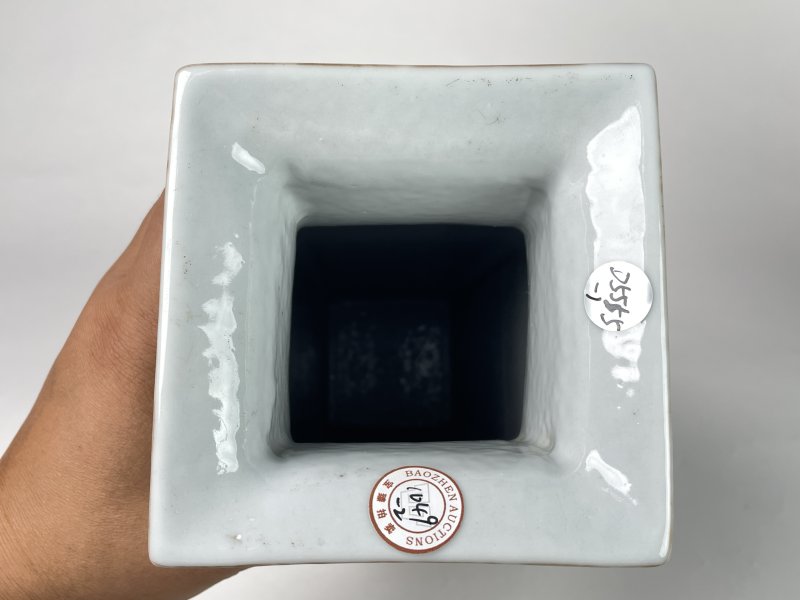 清晚期 粉彩神仙人物纹四方瓶一对 - 图22