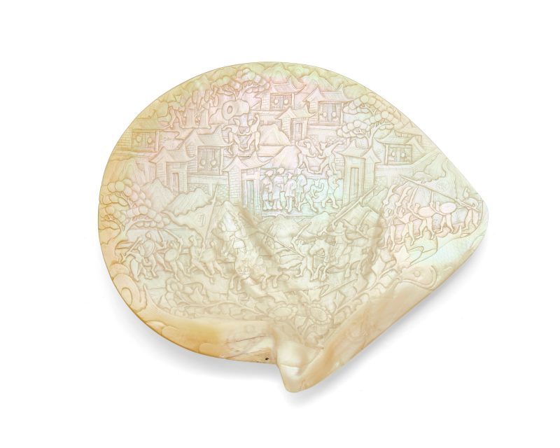 Four Chinese mother of pearl 'Romance of the Three Kingdoms' carvings - 图5