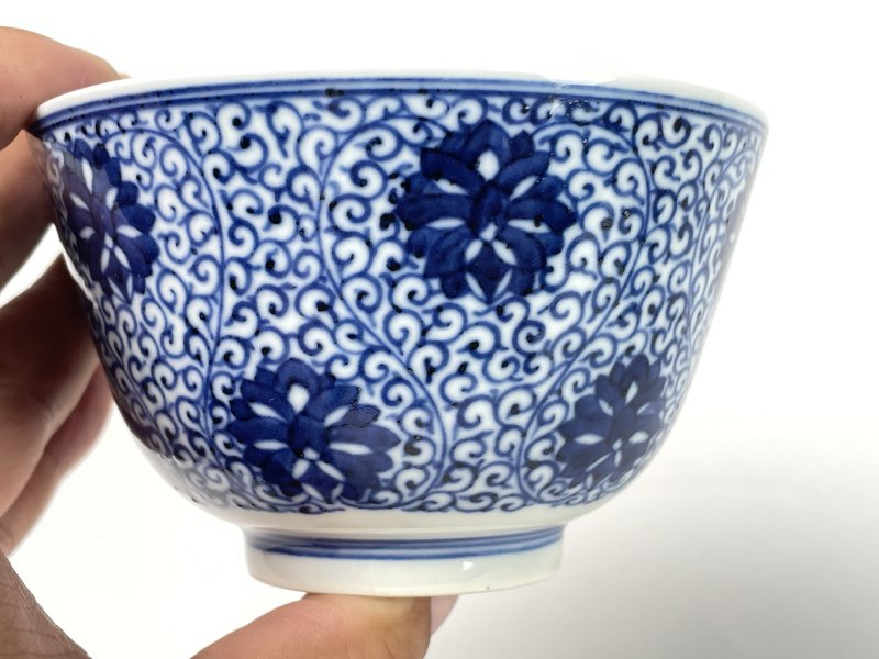 清光绪 青花缠枝莲纹碗 - 图5