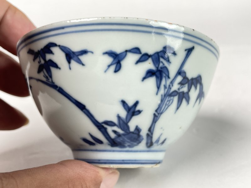 明万历 松竹梅纹杯一对 - 图13