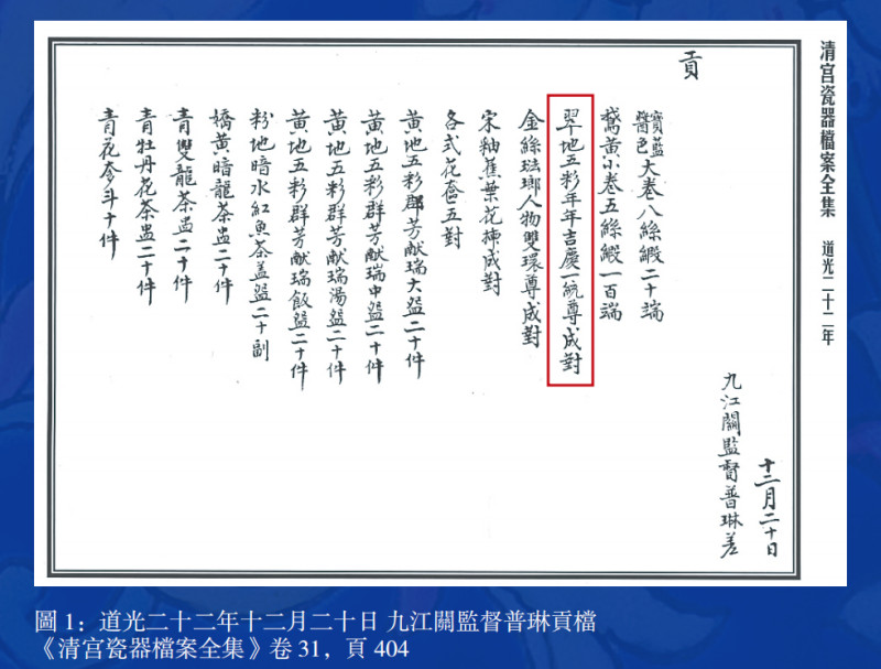 清道光 蓝地粉彩年年吉庆纹灯笼尊 - 图7