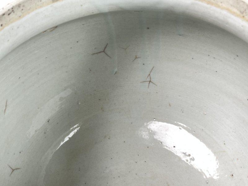 清雍正 淡描青花龙纹粥罐 - 图8