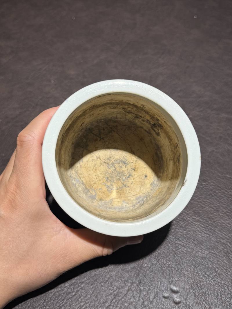 清 白釉筒式炉 - 图6