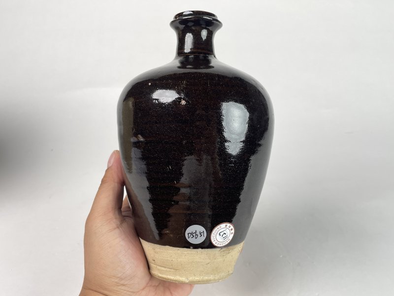 明 耀州窑黑釉梅瓶 - 图4