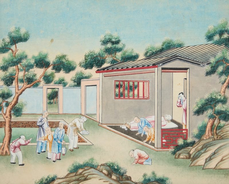十九世紀上半葉 生活場景圖一組四幅 | Chinese export school, first half of 19th century - 图3
