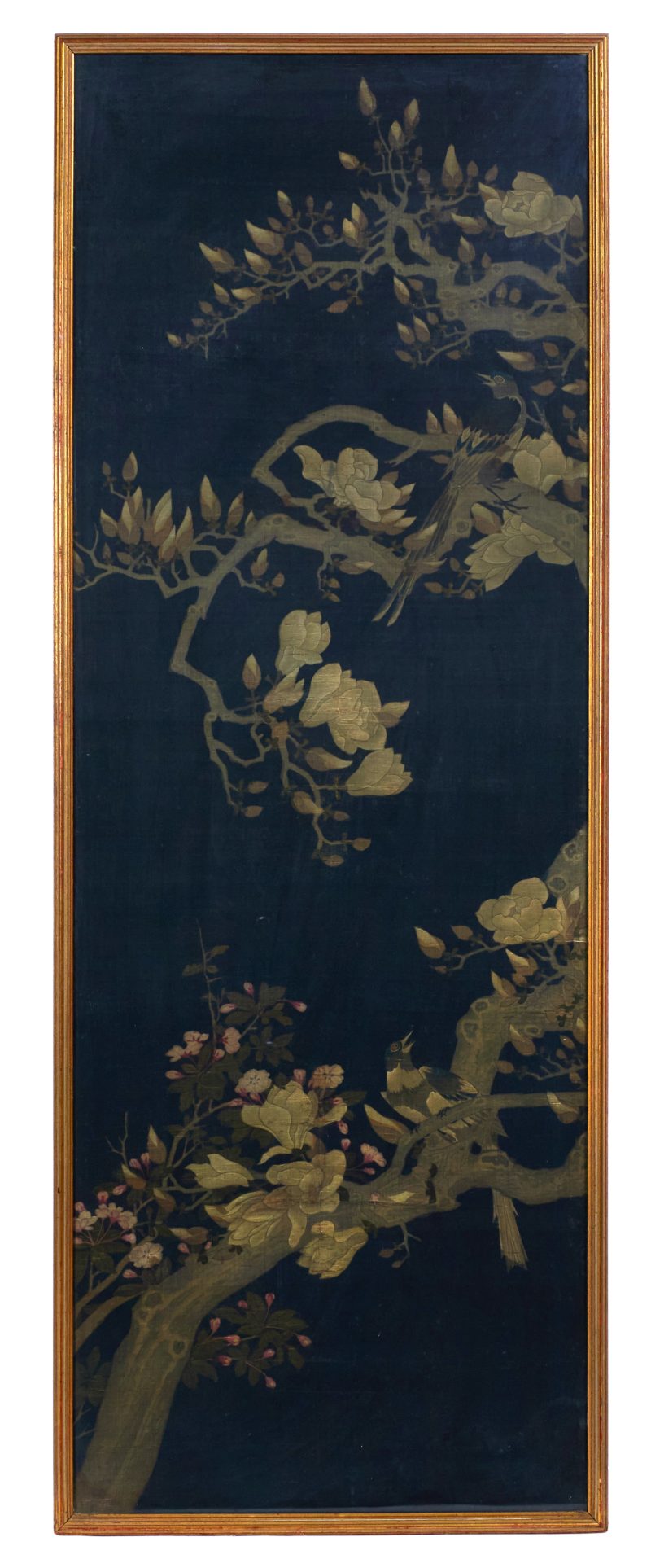 十九世紀 花鳥圖， 設色絹本，玻璃画框 | Chinese School, 19th century