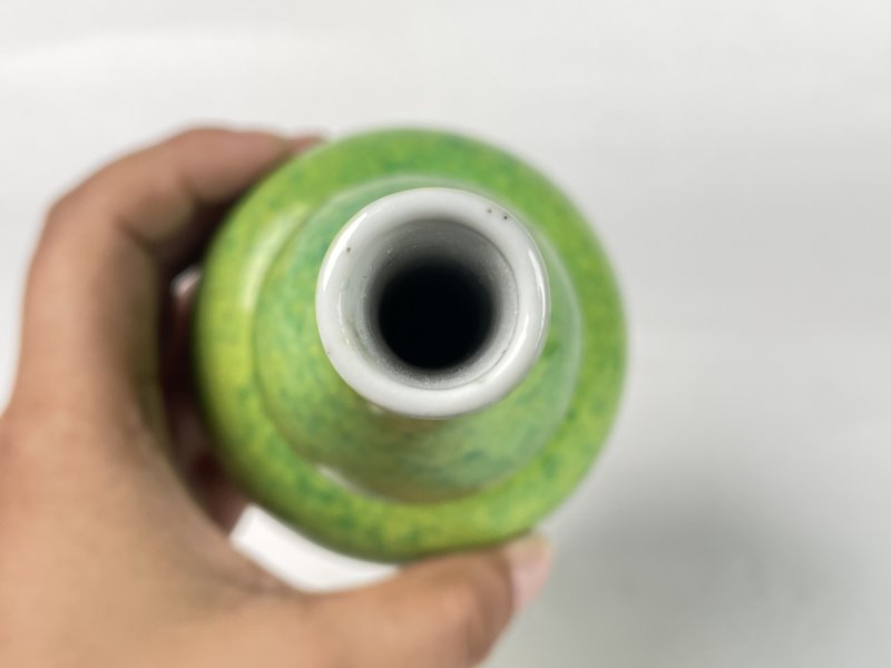 清中期 吹绿釉葫芦瓶 - 图9