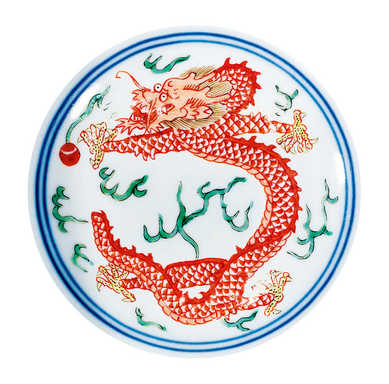清道光 五彩龙凤纹碗一对 - 图3