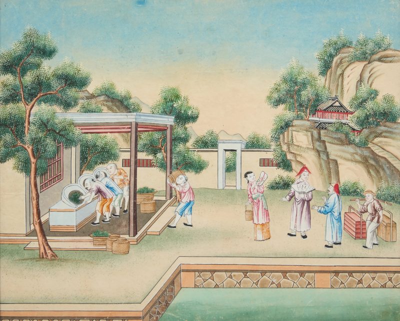 十九世紀上半葉 生活場景圖一組四幅 | Chinese export school, first half of 19th century - 图4