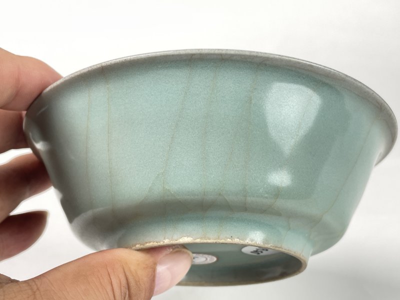 明 龙泉窑粉青釉洗 - 图3