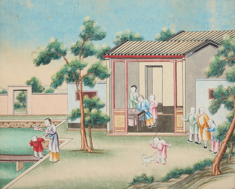 十九世紀上半葉 生活場景圖一組四幅 | Chinese export school, first half of 19th century - 图5