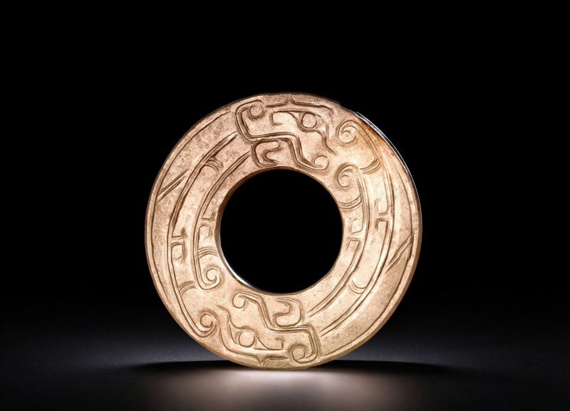 明代 龙纹玉瑗