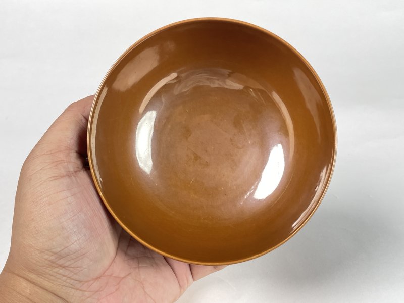 清乾隆 紫金釉碗一对 - 图12