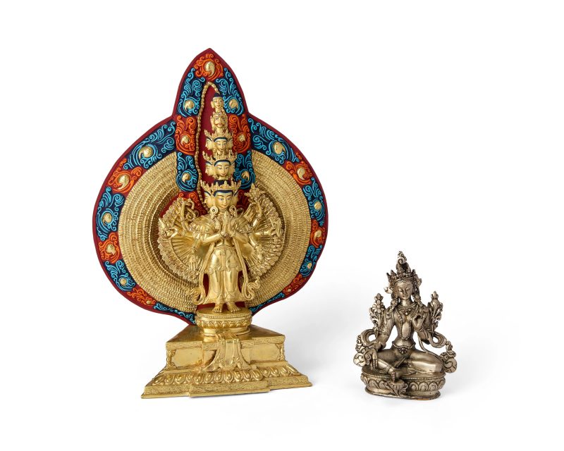 現代佛教造像三件 | Three modern Chinese Buddhist statues