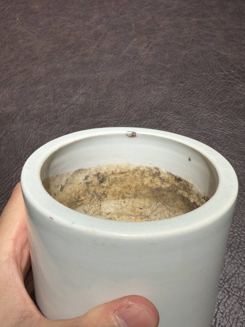 清 白釉筒式炉 - 图11