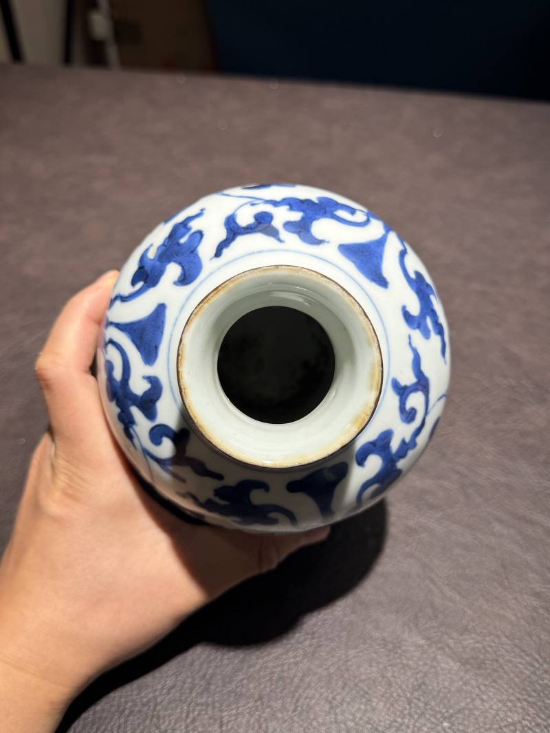 清康熙 青花缠枝莲纹梅瓶 - 图8