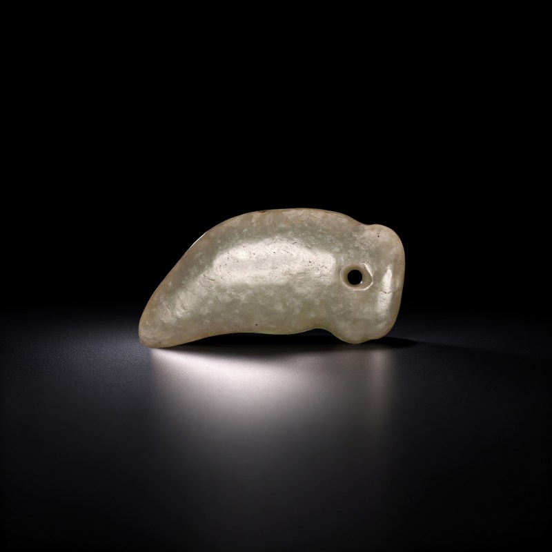明代 玉蚕