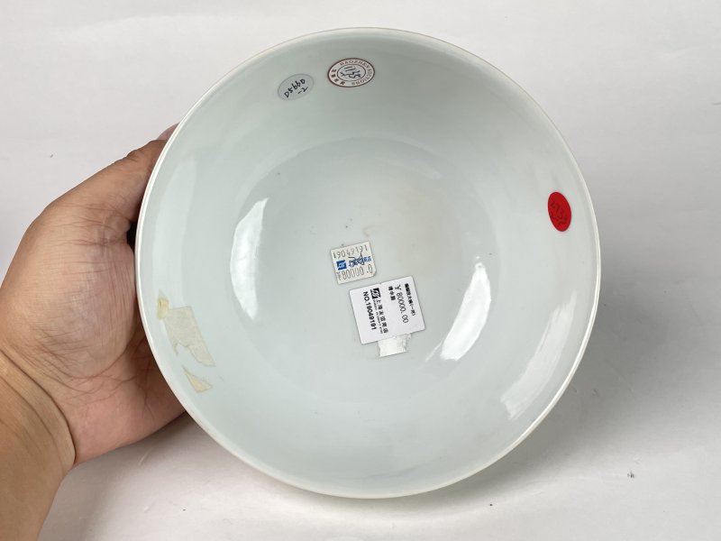 民国 矾红洪福齐天纹碗一对 - 图6