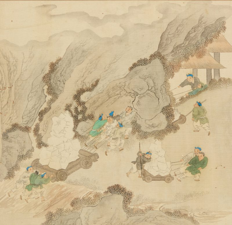 清晚期 《豳風圖》十三幅，設色絹本，玻璃鏡框 | Chinese school, late Qing dynasty - 图2