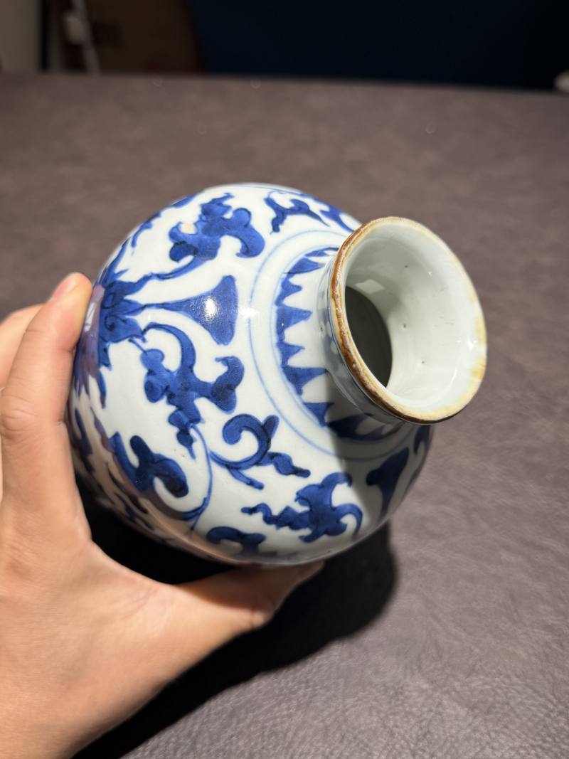 清康熙 青花缠枝莲纹梅瓶 - 图9