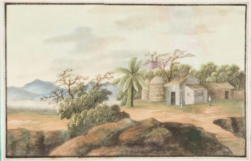 清十九世紀 水粉通草山水畫五幅 | Chinese Guangdong (Canton) school, 19th century - 图6