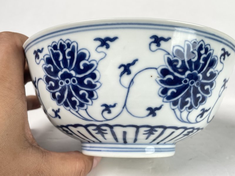 清光绪 青花缠枝莲纹碗 - 图5