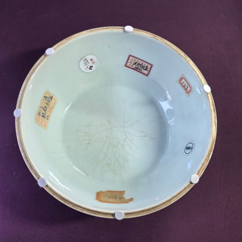 清晚期 青花花卉龙纹盒 - 图6