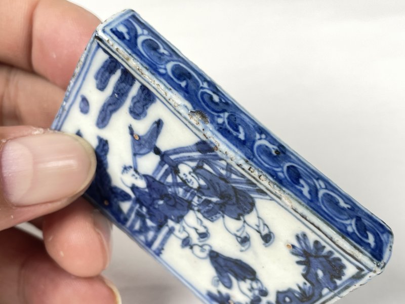 明晚期 青花人物纹挂牌 - 图5