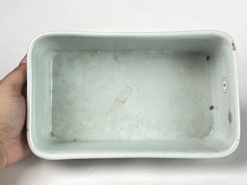 民国 粉彩花卉纹四方水仙盆 - 图6