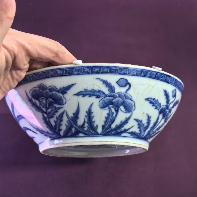清晚期 青花花卉龙纹盒 - 图7
