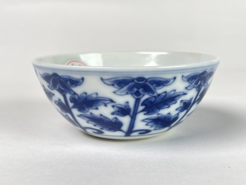清光绪 青花缠枝莲纹小杯 - 图2