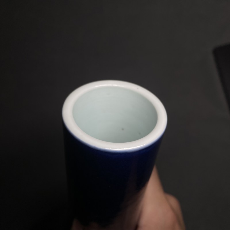 清雍正 宝石蓝釉胆瓶 - 图14