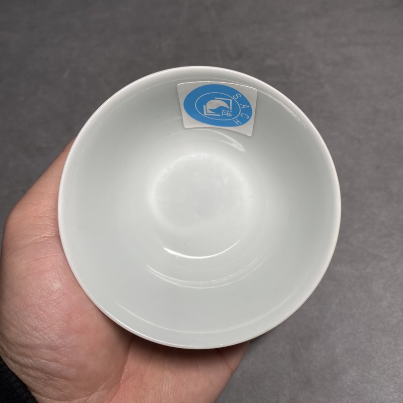 清康熙 斗彩花逐清溪图卧足杯 - 图19