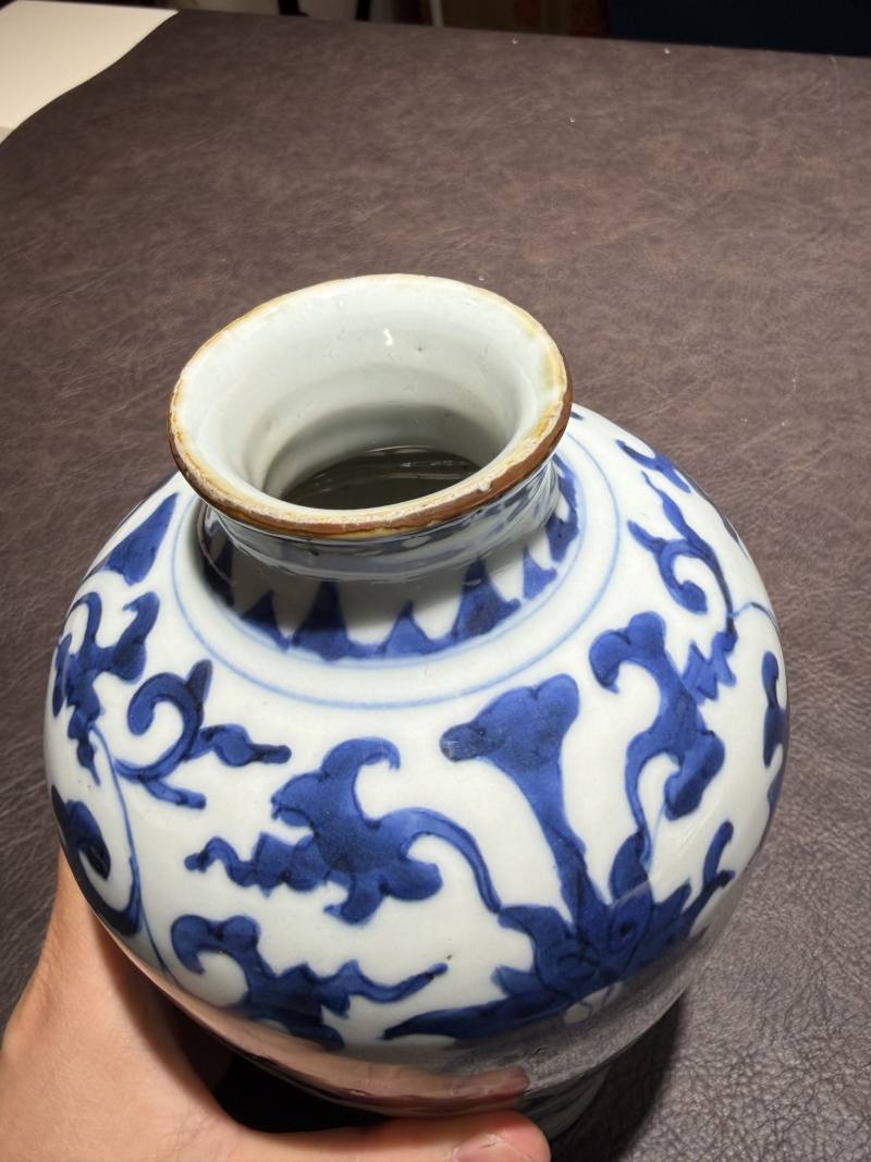 清康熙 青花缠枝莲纹梅瓶 - 图12
