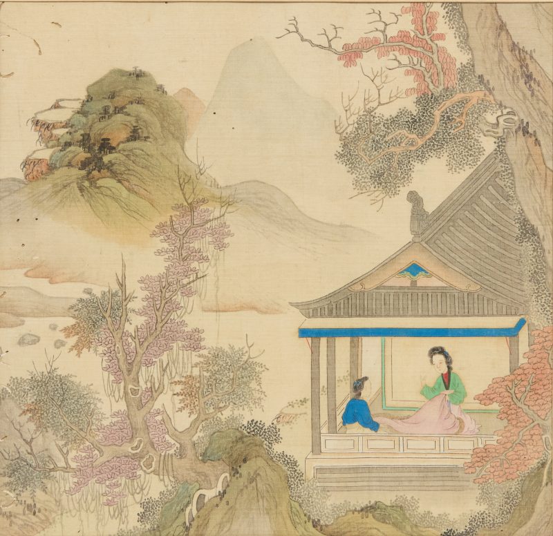 清晚期 《豳風圖》十三幅，設色絹本，玻璃鏡框 | Chinese school, late Qing dynasty - 图4