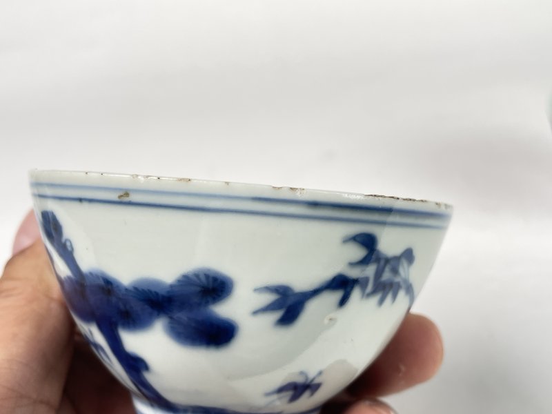 明万历 松竹梅纹杯一对 - 图9