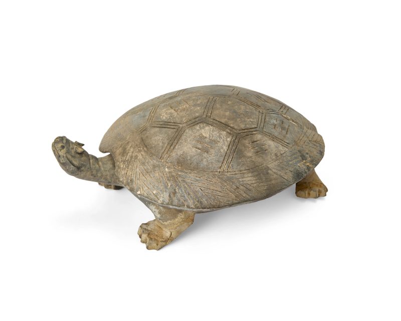 漢 陶製龜形八卦紋蓋硯 | A Chinese pottery tortoise-shaped inkstone and cover - 图1