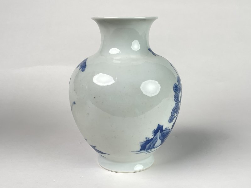 清晚期 青花人物纹尊 - 图4