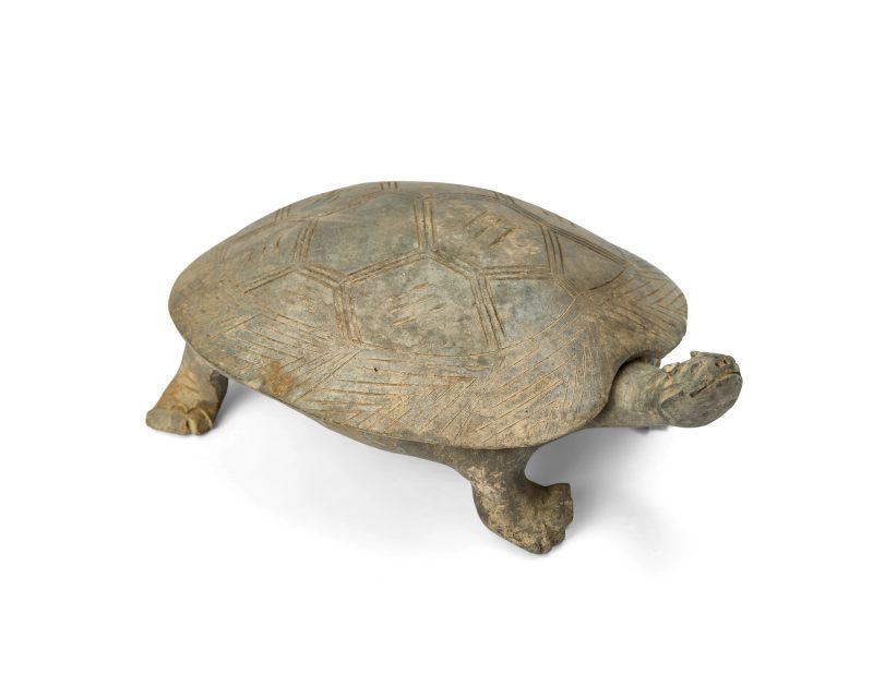 漢 陶製龜形八卦紋蓋硯 | A Chinese pottery tortoise-shaped inkstone and cover - 图2