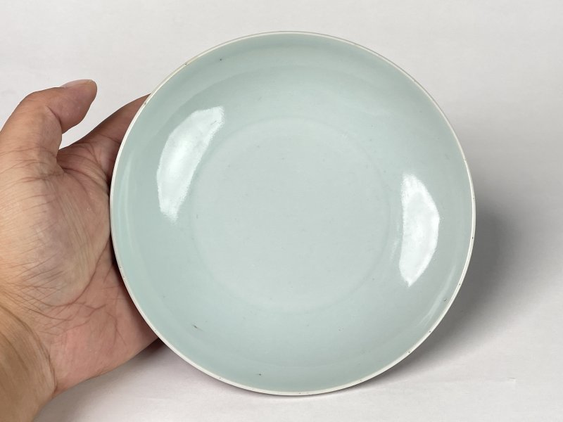 清康熙 红釉盘 - 图7
