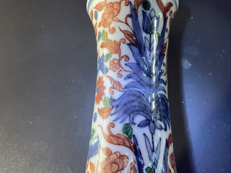 明崇祯 青花加彩长颈瓶 - 图19