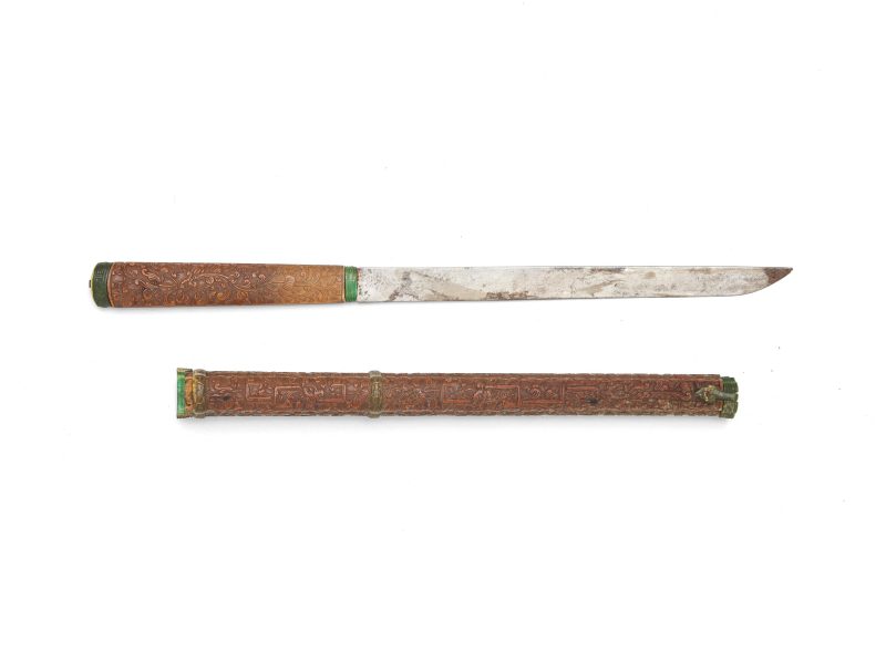 清十九世紀中期 黃楊木雕解食刀 | A Chinese boxwood part eating set - 图2